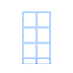 Furniture Storage Cabinets Ikea Hallan Storage Combination Tall 2 Wide 6 Grid Simple Line Art Svg, Free Vectors File